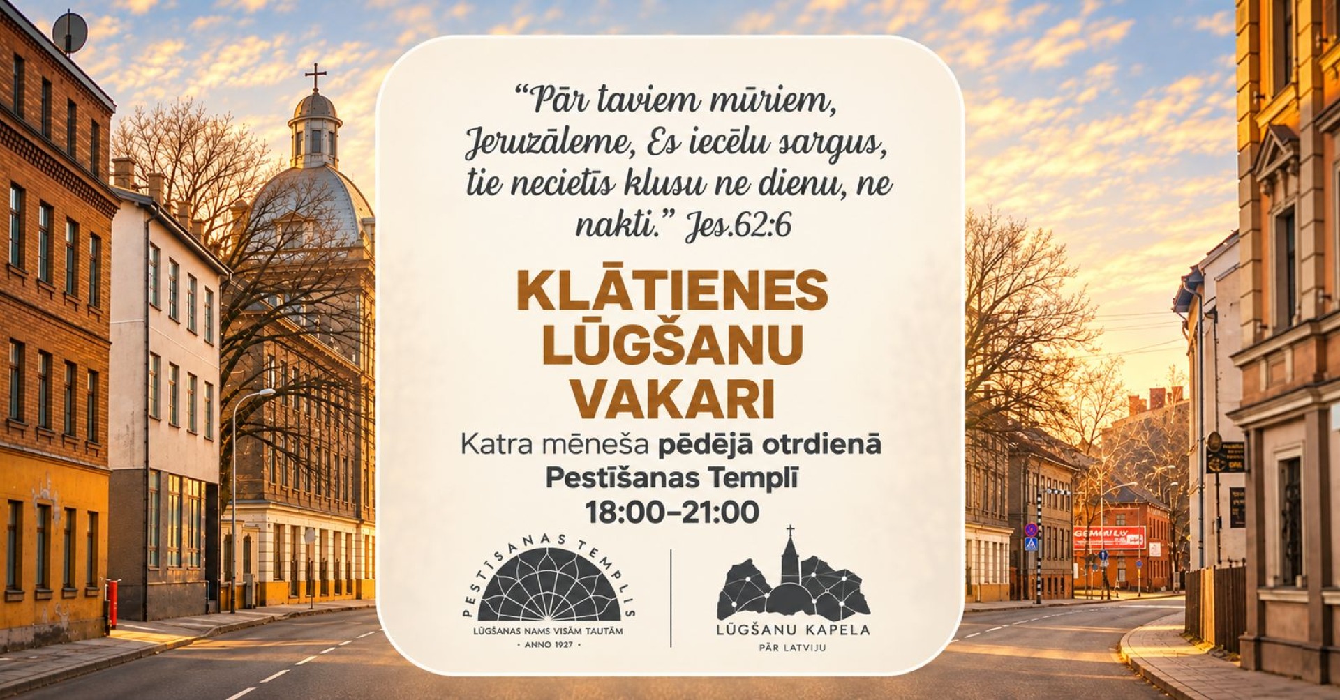 Kopīgi KLĀTIENES lūgšanu vakari